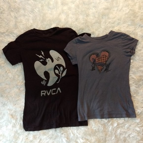 RVCA Tops - RVCA and Volcom Bird Graphic Tee Shirt Bundle